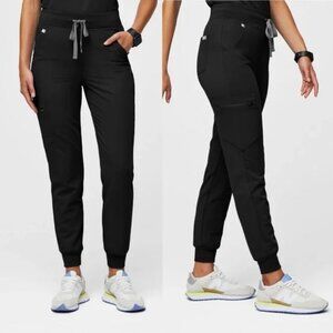 NWT Figs Zamora High Rise Scrubs Jogger Pants | Black 3X